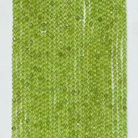 Перидот бисер, перидот, Круглая, натуральный, граненый, Зеленая, 4mm, длина:Приблизительно 14.96 дюймовый, продается Strand