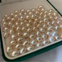Perlas Freshwater sin Agujero, Perlas cultivadas de agua dulce, Arroz, Bricolaje, Blanco, 5-6mm, Vendido por UD