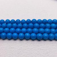 Dyed Jade Beads, Mashan Jade, Round, polished, DIY blue Approx 40 cm 