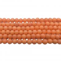 Gefärbte Jade Perlen, Mashan Jade, rund, poliert, DIY & verschiedene Größen vorhanden, orange, Länge:ca. 40 cm, verkauft von Strang