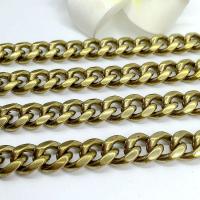 Brass Oval Chain, gold color plated, DIY & curb chain, golden 