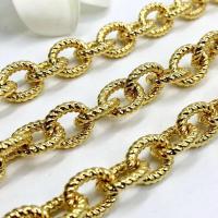 Brass Oval Chain, gold color plated, DIY & round link chain, golden 