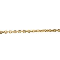 Brass Oval Chain, gold color plated, DIY, golden 