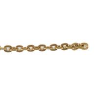 Brass Oval Chain, gold color plated, DIY, golden 