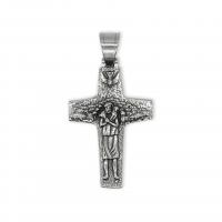 Stainless Steel Cross Pendants, 316 Stainless Steel, polished, fashion jewelry & for man, original color 
