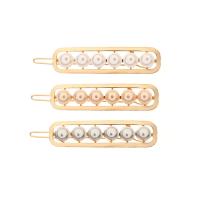 Hair Slide, Zinc Alloy, with Plastic Pearl, fashion jewelry & for woman 