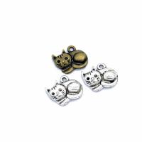 Zinc Alloy Animal Pendants, Cat, plated, DIY Approx 1.5mm 