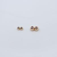 Brass Positioning Bead, with Silicone, 14K gold plated, DIY & double-hole 