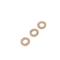 Brass Connector, Donut, 14K gold plated, DIY & with letter pattern, 9mm Approx 0.8mm 