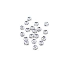 Brass Spacer Beads, silver color plated, DIY & micro pave cubic zirconia 