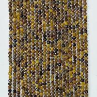Tiger Eye Beads, Round, natural & faceted, yellow Approx 14.96 Inch 