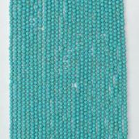 Natural Turquoise Beads, Round & faceted, green Approx 14.96 Inch 
