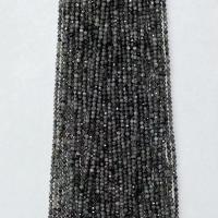 Labradorit Perlen, rund, natürlich, verschiedene Größen vorhanden & facettierte, schwarz, Länge:ca. 14.96 ZollInch, verkauft von Strang