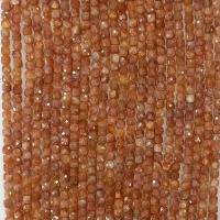 Agate Beads, Sun Agate, Square, natural & faceted, orange Approx 14.96 Inch 