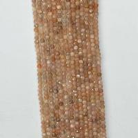 Natural Moonstone Beads, Square & faceted, orange Approx 14.96 Inch 