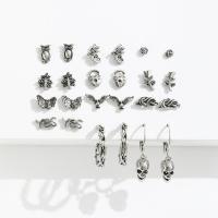 Zinc Alloy Drop Earring, silver color plated, 12 pieces & fashion jewelry & for woman 