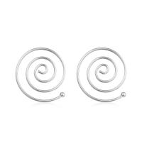 Zinc Alloy Stud Earring, silver color plated, fashion jewelry & for woman & hollow 
