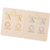 Zinc Alloy Stud Earring, plated, three pieces & for woman & hollow 