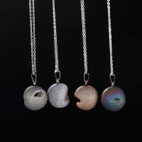 Agate Necklace, Laugh Rift Agate, with Zinc Alloy, with 5cm extender chain, silver color plated, Unisex Approx 45 cm 