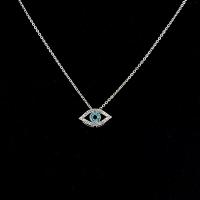 Rhinestone Zinc Alloy Necklace, with 5cm extender chain, silver color plated, for woman & with rhinestone & hollow, blue Approx 45 cm 