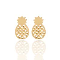 Zinc Alloy Stud Earring, Pineapple, plated, for woman & hollow 