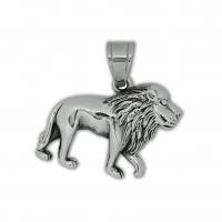 Stainless Steel Animal Pendants, 316L Stainless Steel, Lion, vintage & for man, original color 