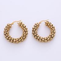 Stainless Steel Leverback Earring, 304 Stainless Steel, gold color plated & for woman, golden 