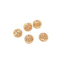 Brass Spacer Beads, 14K gold plated, DIY & hollow 