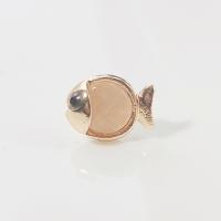 Cats Eye Brooch, Zinc Alloy, with Cats Eye, gold color plated, for woman & with rhinestone 12-25mm 