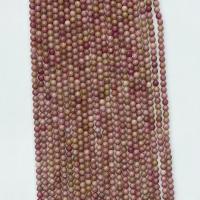 Rhodonit Perlen, rund, natürlich, verschiedene Größen vorhanden, rot, Länge:ca. 14.96 ZollInch, verkauft von Strang