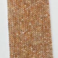 Achat Perlen, Sonnenachat, rund, natürlich, verschiedene Größen vorhanden, orange, Länge:ca. 14.96 ZollInch, verkauft von Strang