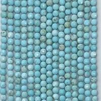 Natural Turquoise Beads, Flat Round & faceted, skyblue Approx 14.96 Inch 