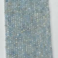 Aquamarin Perlen, Quadrat, natürlich, facettierte, hellblau, 4x4mm, Länge:ca. 14.96 ZollInch, verkauft von Strang