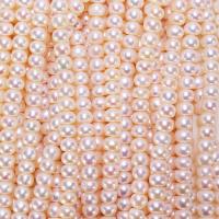 Naturel d'eau douce perles, perle d'eau douce cultivée, Plat rond, DIY, blanc, 6-7mm Environ 38 cm, Vendu par brin