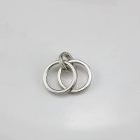Zinc Alloy Jewelry Pendants, Donut, silver color plated, DIY 