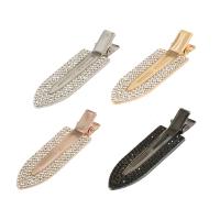 Alligator Hair Clip, Zinc Alloy, plated, fashion jewelry & for woman & with rhinestone 