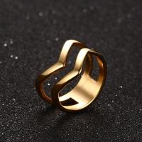 Titanium Steel Finger Ring, Vacuum Ion Plating, fashion jewelry & Unisex 9mm 