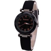 Women Wrist Watch, PU Leather, with Plastic & Glass & 304 Stainless Steel, Chinese movement, plated, waterproofless & for woman 