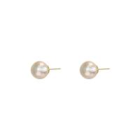 Pendiente de aleación de cinc con perlas plásticas, Esférico, diverso tamaño para la opción & para mujer, Vendido por Par