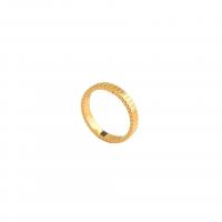 Stainless Steel Finger Ring, 304 Stainless Steel, 18K gold plated & for woman, US Ring 