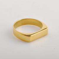 Titanium Steel Finger Ring, real gold plated & for man US Ring 