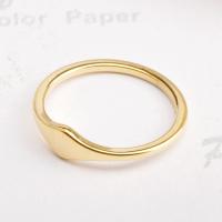 Titanium Steel Finger Ring, real gold plated & for woman, US Ring 