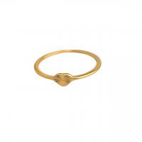 Stainless Steel Finger Ring, 304 Stainless Steel, Heart, real gold plated & for woman, US Ring 