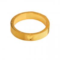 Stainless Steel Finger Ring, 304 Stainless Steel, Heart, real gold plated, Unisex & with number pattern US Ring 