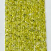 Джейд Корея, корейский нефрит, Круглая, натуральный, разный размер для выбора & граненый, желтый, длина:Приблизительно 14.96 дюймовый, продается Strand