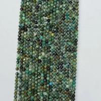 Natural African Turquoise Beads, Round & faceted, green Approx 14.96 Inch 