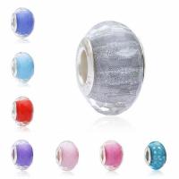 Perles European en résine, alliage de zinc, avec résine, rondelle, Placage, DIY, plus de couleurs à choisir, 12mm, Vendu par PC