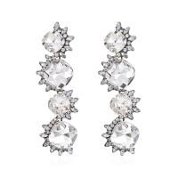 Crystal Drop Earring, Zinc Alloy, with Crystal, fashion jewelry & for woman & with rhinestone 