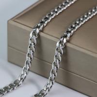 Stainless Steel Curb Chain, 304 Stainless Steel, DIY, original color, 7mm 