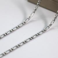 Stainless Steel Figaro Chain, 304 Stainless Steel, DIY, original color, 3mm 